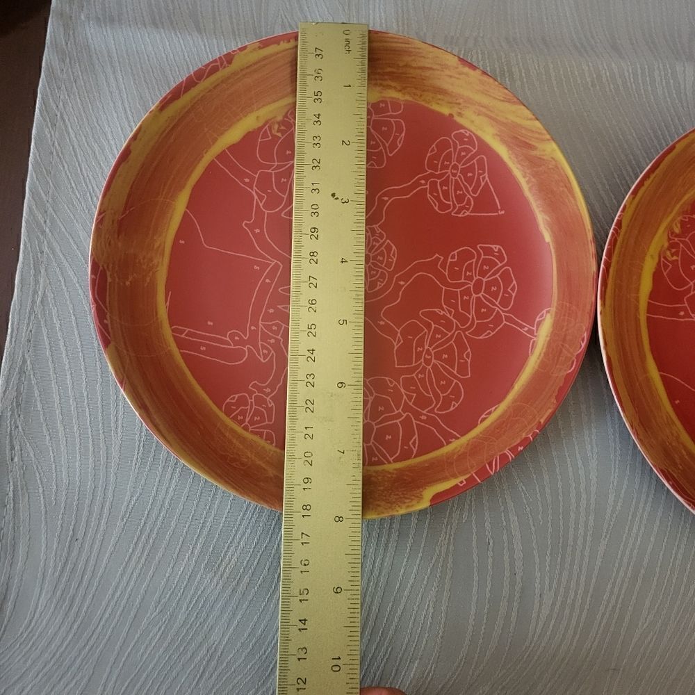 NWT 2 Anthropologie Trey Speegle Salad Plates 111 Reasons To Love You 113 Tender - Picture 4 of 5